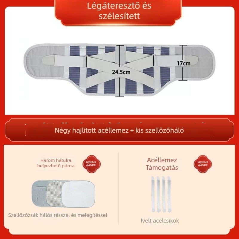 Deréköv lumbális támasztóval porckorongsérvre; kosárlabdázáshoz; futáshoz, kerékpározáshoz és fitneszhez