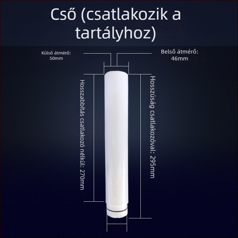 Ülő WC víztartály lefolyócsöve tömítőgyűrűvel