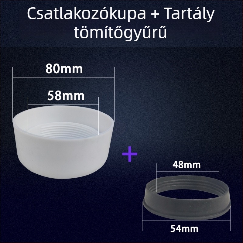 Ülő WC víztartály lefolyócsöve tömítőgyűrűvel