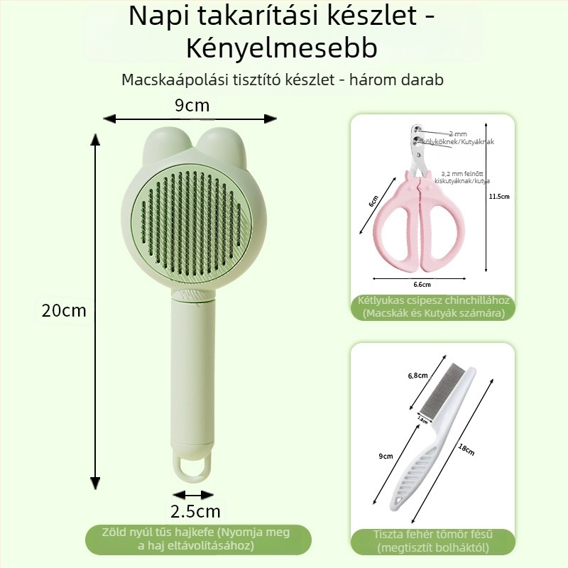 Macska- és kutya szőr eltávolító fésű - műanyag grooming eszköz