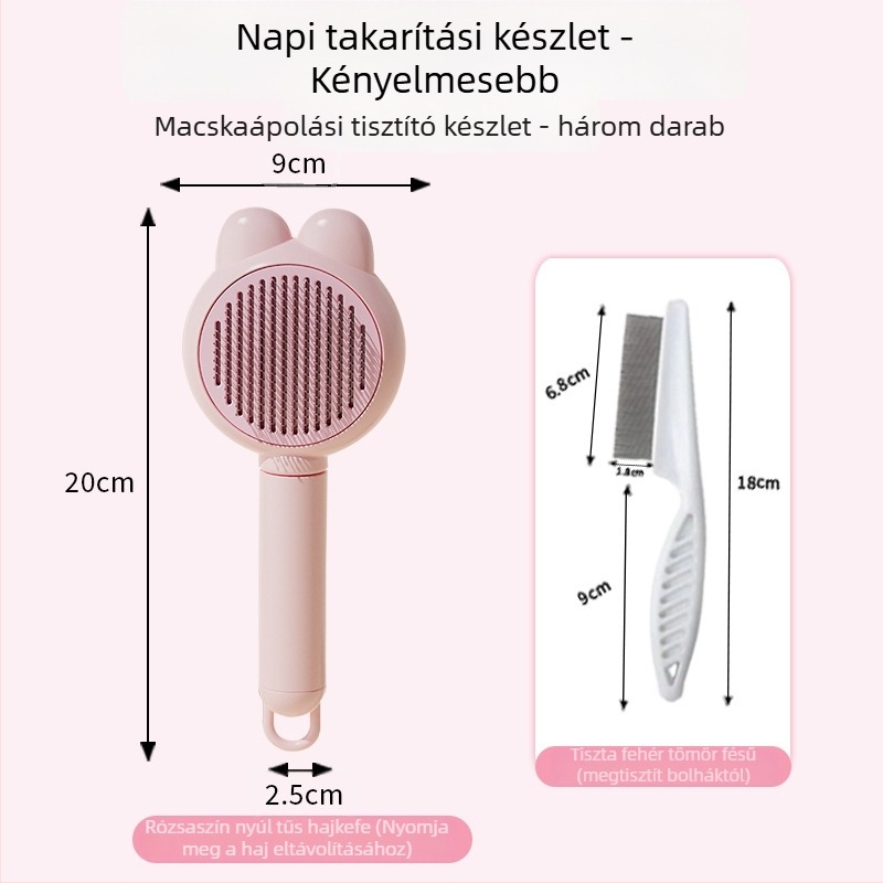 Macska- és kutya szőr eltávolító fésű - műanyag grooming eszköz