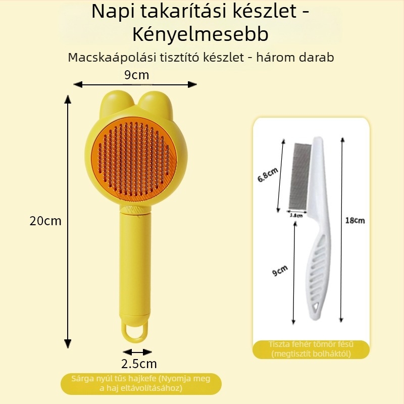 Macska- és kutya szőr eltávolító fésű - műanyag grooming eszköz