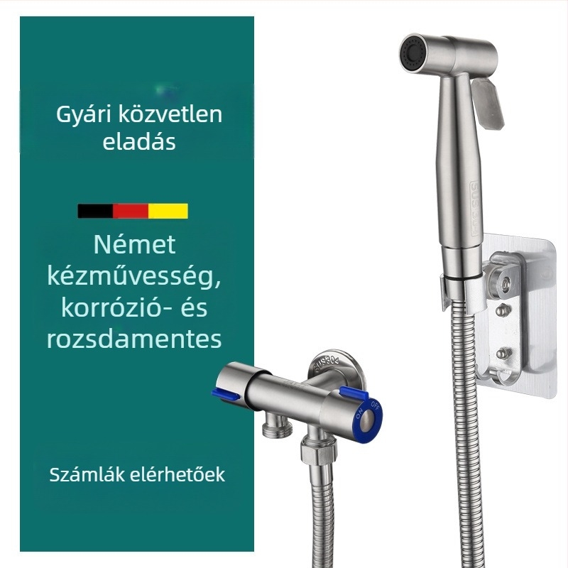 Kézi WC-szórópisztoly bidével, nagy nyomású vízsugár, fürdőszobai zuhanyfej