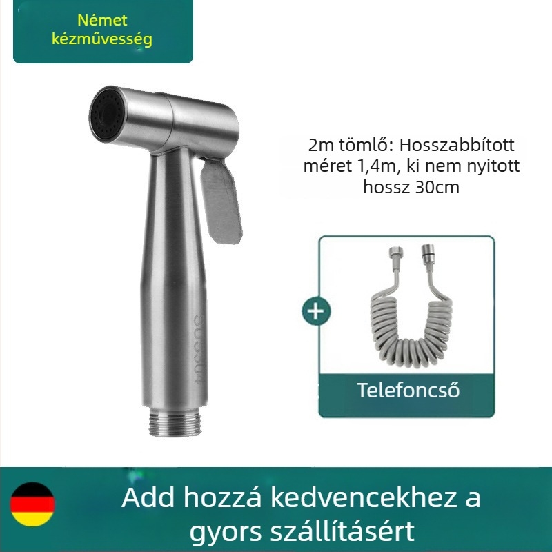 Kézi WC-szórópisztoly bidével, nagy nyomású vízsugár, fürdőszobai zuhanyfej