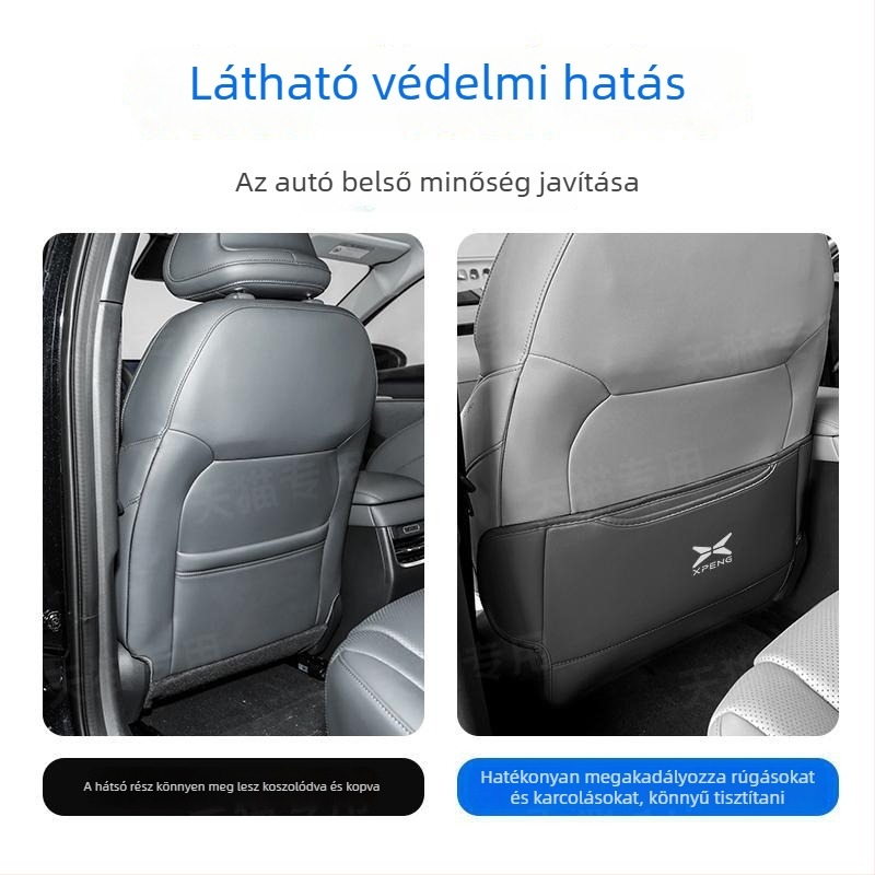Xpeng M03-hoz készült bőr üléstartó – hátsó ülés védő párna, logónyomás elérhető
