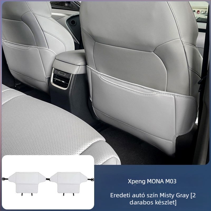 Xpeng M03-hoz készült bőr üléstartó – hátsó ülés védő párna, logónyomás elérhető