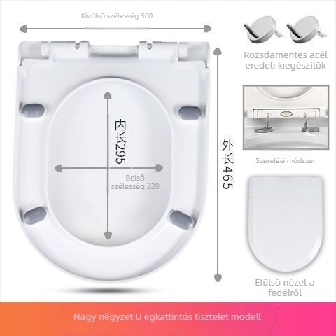 WC-fedél, UVO típus, vastagított, lágy zárás (műanyagból, CE tanúsított)