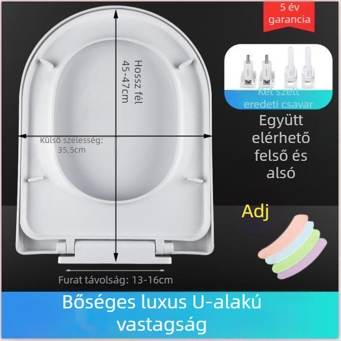 WC-fedél, UVO típus, vastagított, lágy zárás (műanyagból, CE tanúsított)