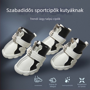 Kutyacipő műbőrből, csúszásmentes és kopásálló, szabadidős stílus