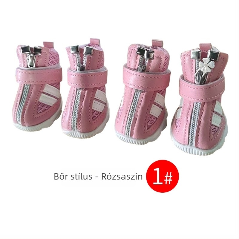 Kutyacipő műbőrből, csúszásmentes és kopásálló, szabadidős stílus