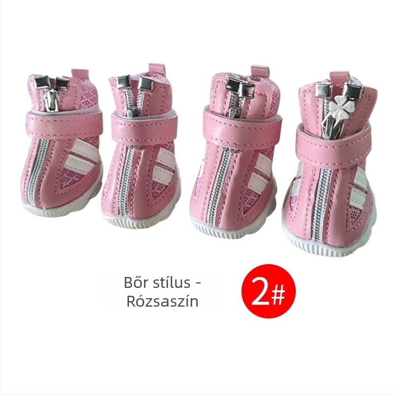 Kutyacipő műbőrből, csúszásmentes és kopásálló, szabadidős stílus