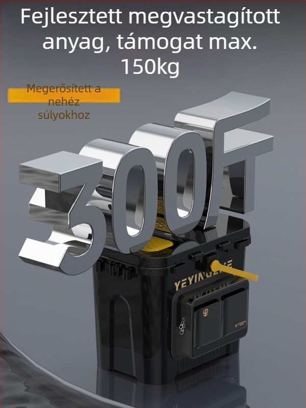 Hordozható horgászvödör ülő egyrétegű dobozzal, műanyag, kapacitás alatt 9, multifunkcionális horgászkészlet