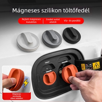 Mágneses töltőport fedél, szilikonból készült vízálló porvédő autóhoz