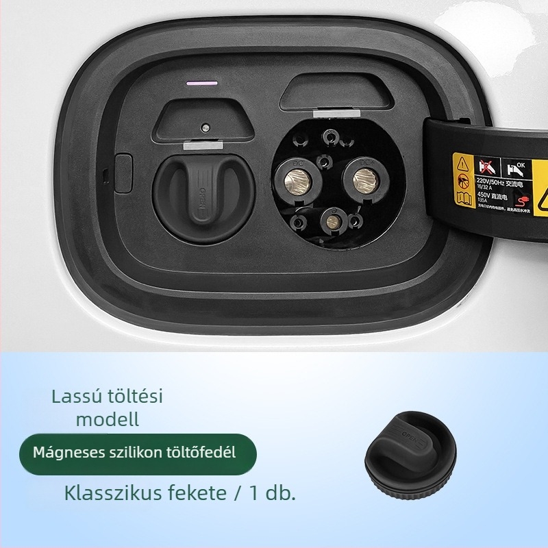 Mágneses töltőport fedél, szilikonból készült vízálló porvédő autóhoz