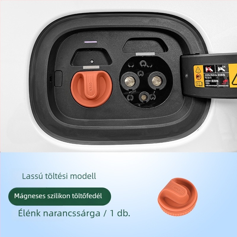 Mágneses töltőport fedél, szilikonból készült vízálló porvédő autóhoz