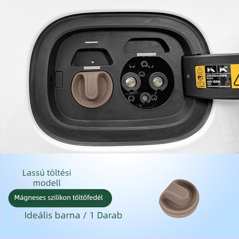 Mágneses töltőport fedél, szilikonból készült vízálló porvédő autóhoz