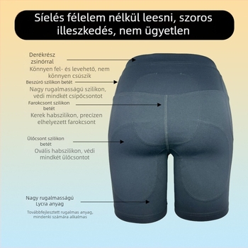 Síeléshez puha szilikonból készült csípővédő párna – belső védelem férfiak és nők számára