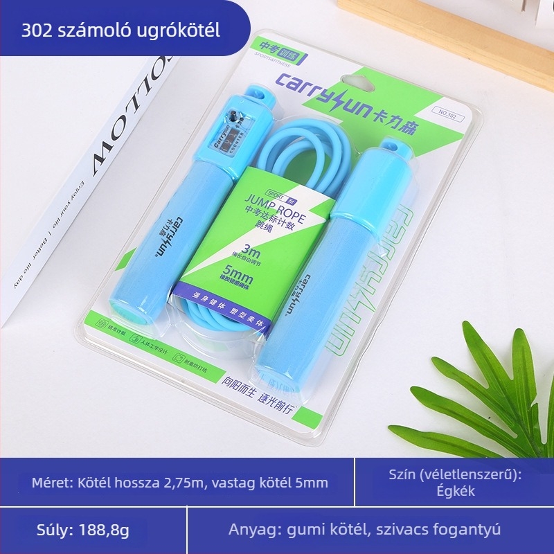 Mechanikus számlálóval ellátott ugrókötél - kaliszténika edzés, modell 001, ABS és PVC