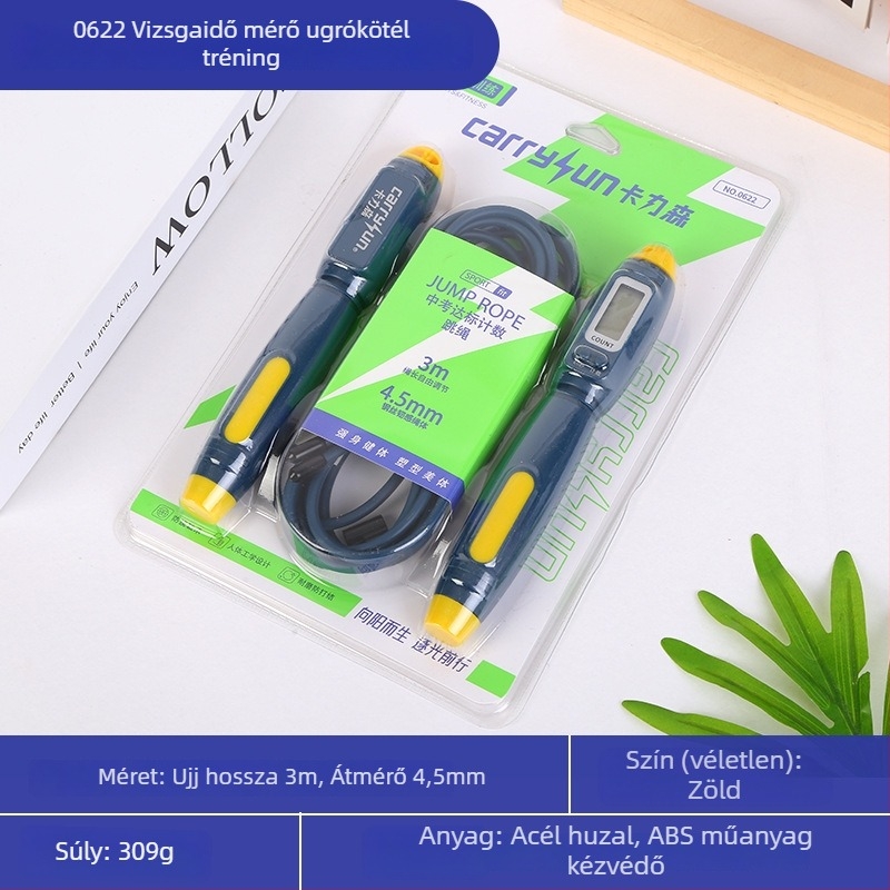 Mechanikus számlálóval ellátott ugrókötél - kaliszténika edzés, modell 001, ABS és PVC