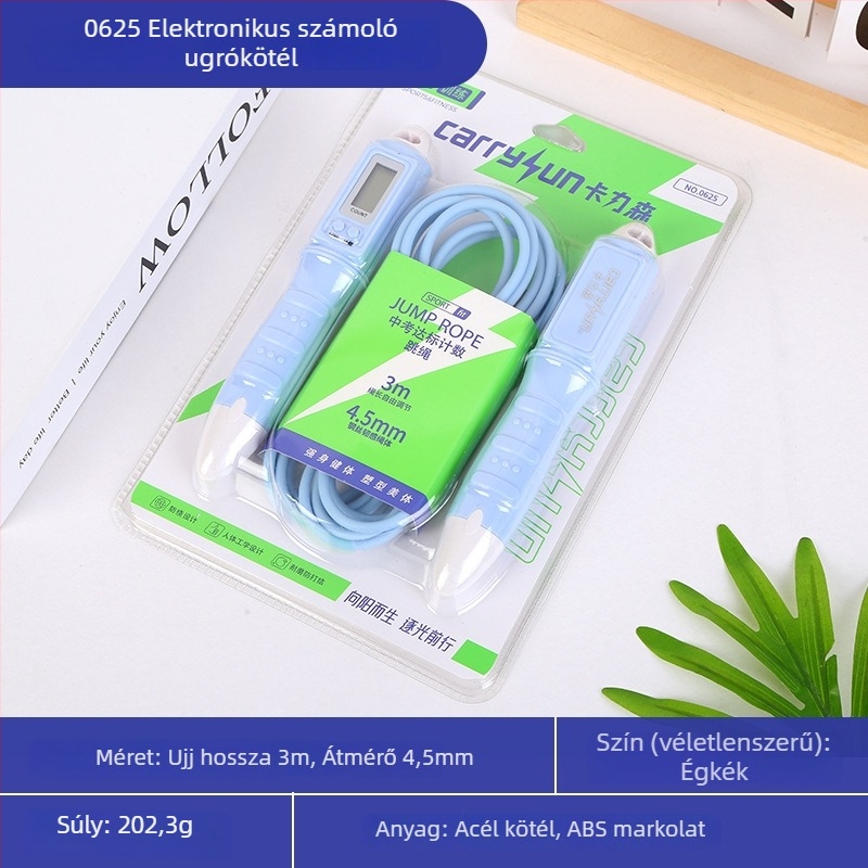 Mechanikus számlálóval ellátott ugrókötél - kaliszténika edzés, modell 001, ABS és PVC