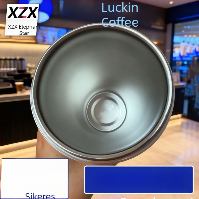 Elephant Star 304 rozsdamentes acélból készült, újrahasználható pohár szívószálas fedéllel, nem szivárgásbiztos