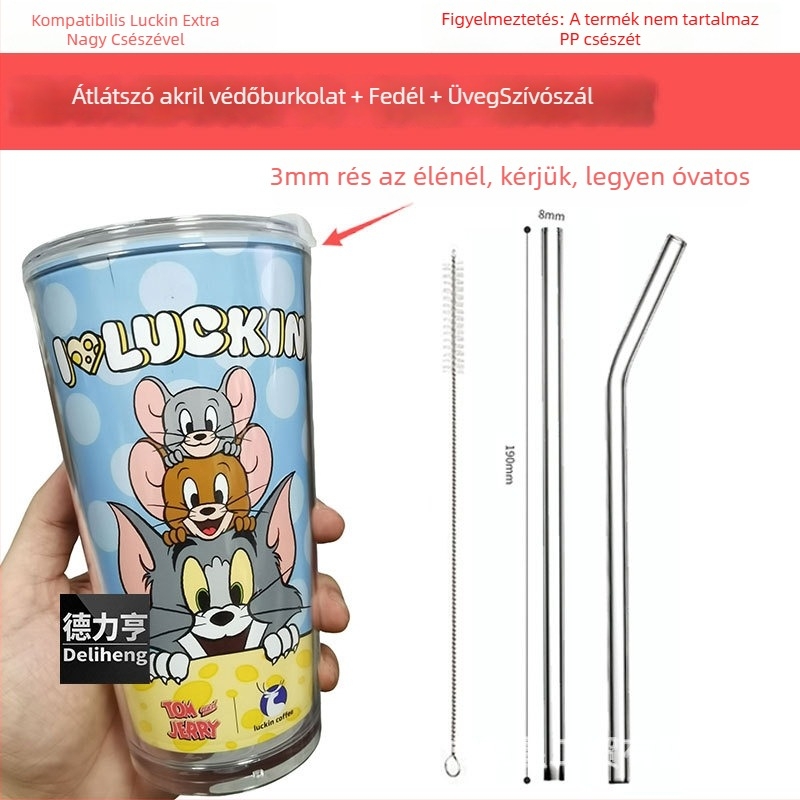 Elephant Star 304 rozsdamentes acélból készült, újrahasználható pohár szívószálas fedéllel, nem szivárgásbiztos