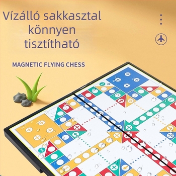 Gyerekeknek szóló mágneses mindent-egyben társasjáték-készlet – több játék egyben (Aeroplane Chess, Gomoku, Go, Xiangqi, Checkers, Jungle Chess, Military Chess). Anyag KPXQ-001; Márka Popular Ball; Kategória: Társasjáték; Csomagolás: Doboz