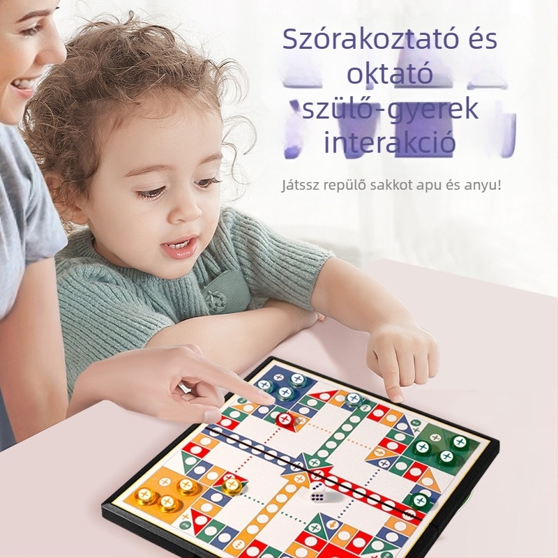 Gyerekeknek szóló mágneses mindent-egyben társasjáték-készlet – több játék egyben (Aeroplane Chess, Gomoku, Go, Xiangqi, Checkers, Jungle Chess, Military Chess). Anyag KPXQ-001; Márka Popular Ball; Kategória: Társasjáték; Csomagolás: Doboz