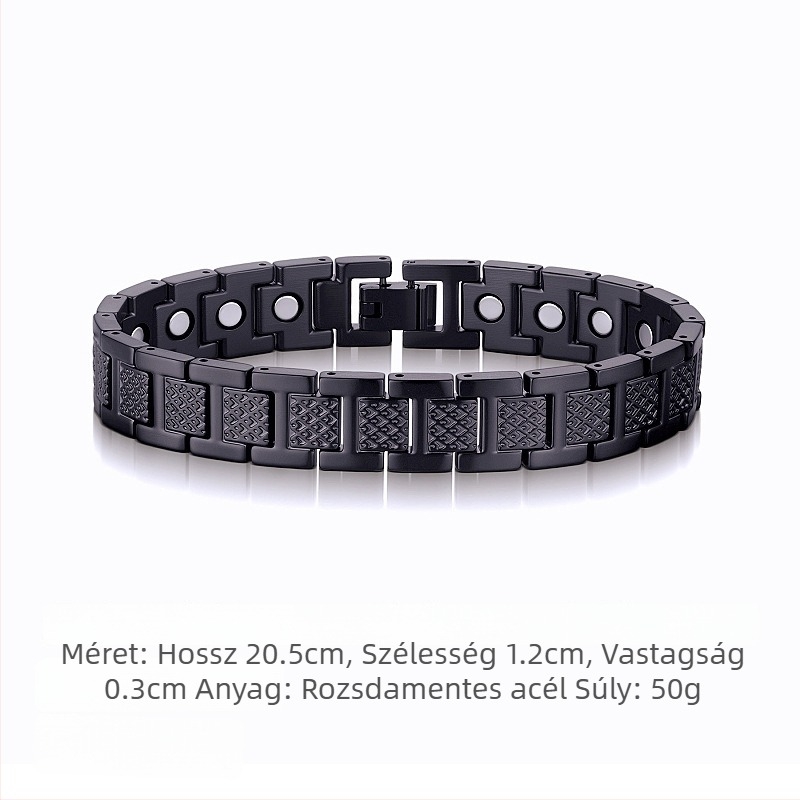 Rozsdamentes acél krokodil karkötő, fényes felület, uniszex geometriai kialakítású, kézhez tartozó ékszer, sokoldalú