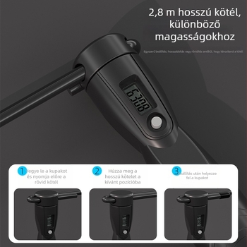 Elektronikus számoló ugrókötél időmérővel, ABS anyag, modell Hx-2371, márka Hx, felnőtteknek