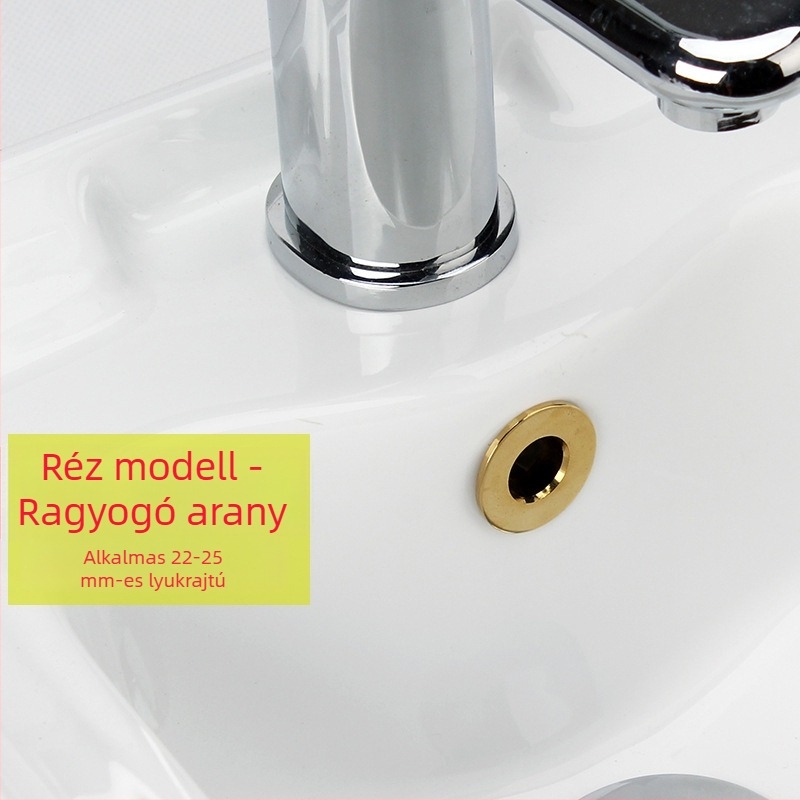 Túlfolyó dekoratív fedél mosdókagylóhoz – ABS műanyag, nyomásos illesztés, light luxury stílus