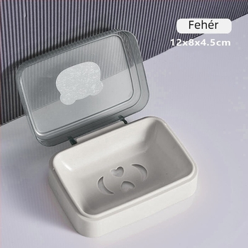 Átlátszó műanyag szappan doboz, lehajtható fedéllel és drenázs funkcióval, otthon, kollégium és fürdőszoba számára