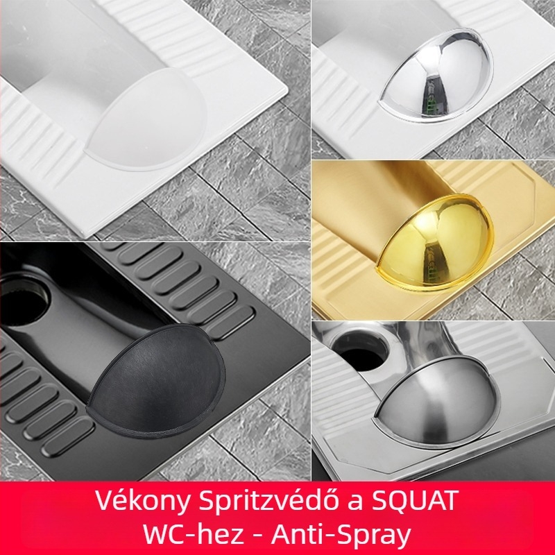 Elülső vizeletvédő a squat WC-hez, műanyagból, fúrás nélküli szerelés, könnyű luxus stílus
