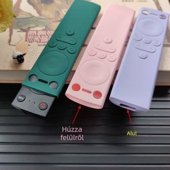 Haier TV távirányító védőtok szilikonból, HTR-U17A, ütésálló, vízálló és porálló, vastagodott dizájn