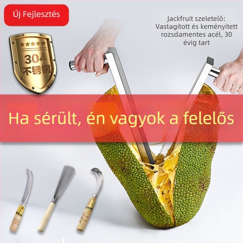 Jackfruit szeparátor kés – rozsdamentes acél, többfunkcionális eszköz a mag eltávolítására és a gyümölcs felosztására