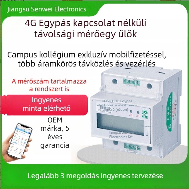 Iskolai használatra tervezett egyfázisú, kétkörös okos mérő, káros terhelések felismerése és mérési felügyelet, távoli vezérlés 4G/WiFi-n keresztül