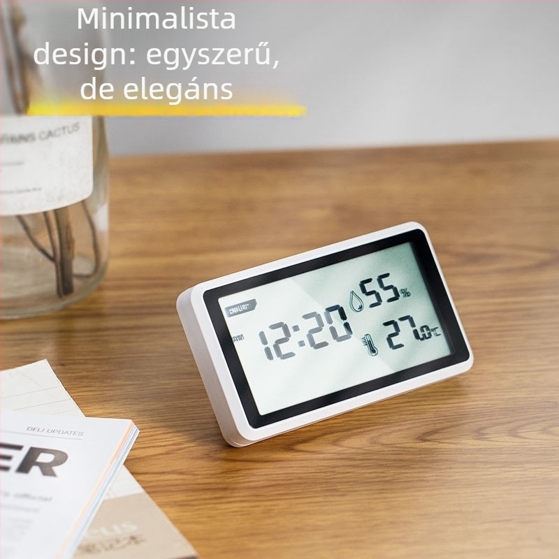 Digitális kijelzős hőmérséklet- és páratartalommérő beltéri használatra, nagy pontosság, DL336001, márka Effective