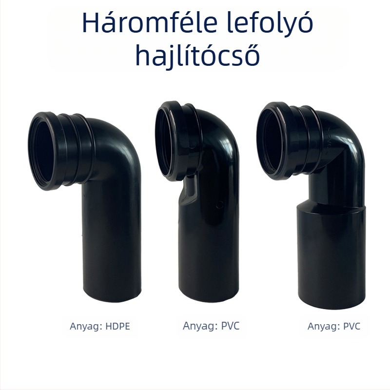 Rejtett tartályos falra szerelhető WC-hez illeszkedő csatlakozókészlet – PVC, szilikon, PE; csatornázásra; formázott