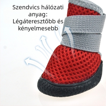 PETSOO Kutyacipő – Kültéri, lélegző hálós anyag, Poliészter, Csúszásmentes és kopásálló talp