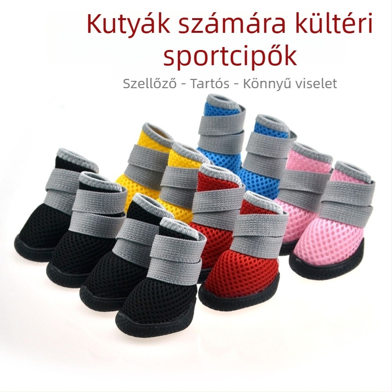 PETSOO Kutyacipő – Kültéri, lélegző hálós anyag, Poliészter, Csúszásmentes és kopásálló talp