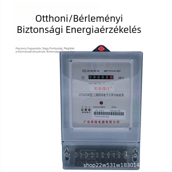 DTS háromfázisú elektronikus intelligens mérő lakásbérléshez, 380V, háztartási energiamérő, nagy precizitás