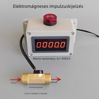 Vízfolyam-figyelő és áramlásdetektor folyadékcsövekhez, mérési tartomány 36–4200 L/h