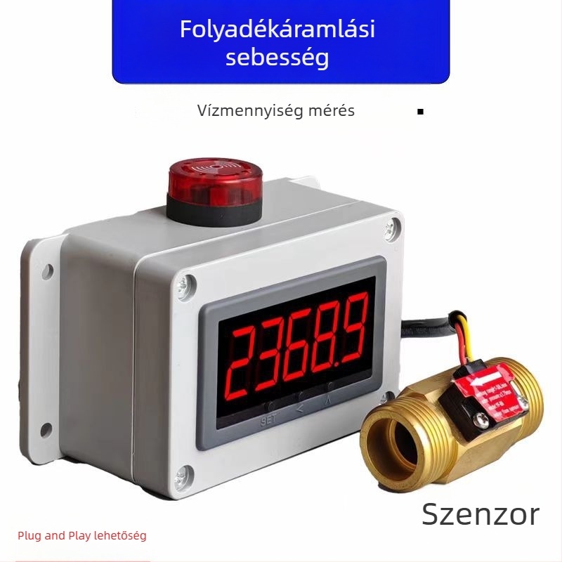 Vízfolyam-figyelő és áramlásdetektor folyadékcsövekhez, mérési tartomány 36–4200 L/h