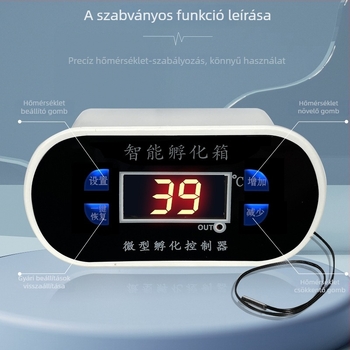 Inkubátor hőmérséklet-szabályozó digitális kijelzővel, mikroprocesszoros termosztát, állítható hőmérséklet, 220V, kézi felszerelés, Tianxin