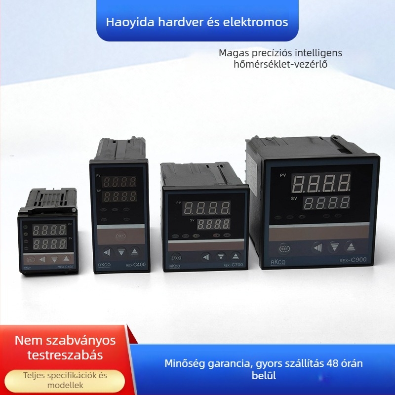 Hőmérséklet-vezérlő magas pontosságú digitális kijelzővel REX-C100-400-C700