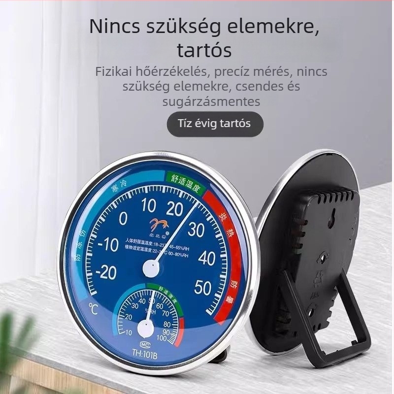 Fali termohigrométer háztartási használatra – belső hőmérséklet és páratartalom pontos mérés