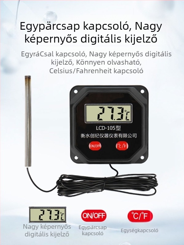 Víz hőmérséklet digitális hőmérő vízálló szenzorral — Modell 1564561 — Márka: Egyéb — Származás: Kontinentális Kína