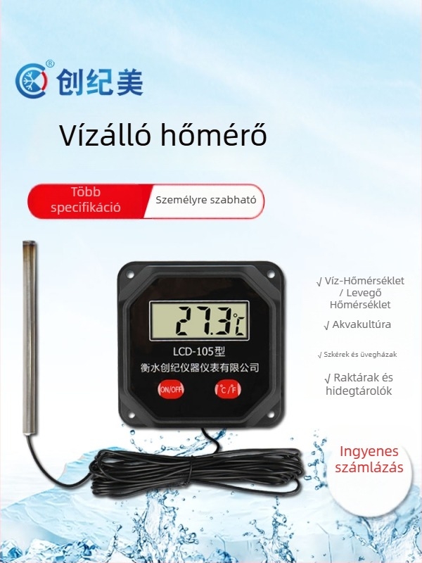 Víz hőmérséklet digitális hőmérő vízálló szenzorral — Modell 1564561 — Márka: Egyéb — Származás: Kontinentális Kína