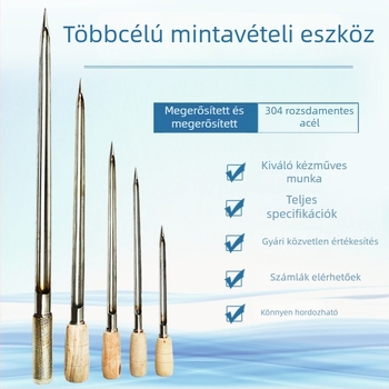 304 rozsdamentes acél gabonamintavételi eszköz mintatubussal