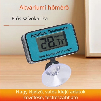 Shengsen HT-7 digitális higrométer és akváriumhőmérő, hőmérséklet-tartomány 0–50 °C, felbontás 0.1 °C